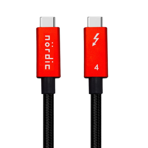 NÖRDIC 1,5m Thunderbolt 4 USB-C kabel 40Gbps 100W laddning 8K video kompatibel med USB 4 och Thunderbolt 3