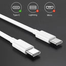 NÖRDIC 1,5m USB 2.0 USB-C till C kabel 2,4A 480Mbps 12W