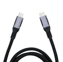 NÖRDIC 1,5m USB3.2 Gen1 USB-C till C nylonflätad kabel snabbladdning 3A 5Gbps Power Delivery PD 60W