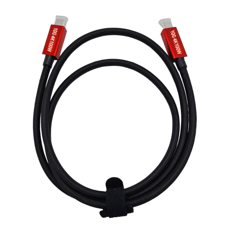 NÖRDIC 1,5m USB3.2 Gen2 SuperSpeed USB 10Gbps USB-C till C nylonflätad kabel med Power Delivery 100W, 4K60Hz video och Emarker