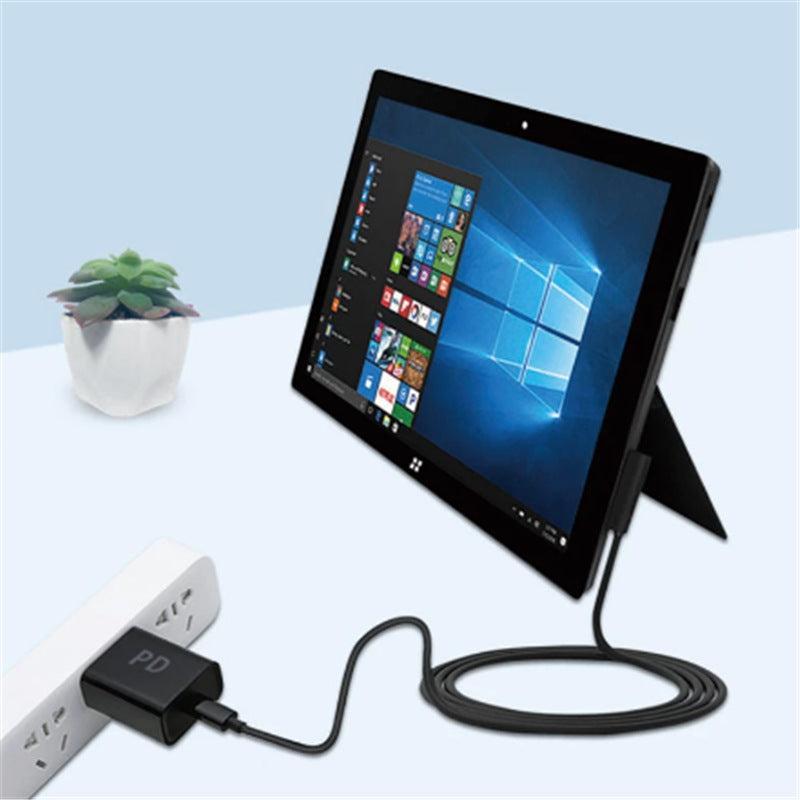 NÖRDIC 1,5m USB laddarkabel 12V3A för Surface Pro 1/2