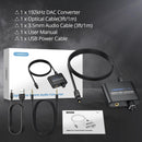 NÖRDIC 192 kHz Digital till analog ljudomvandlare, SPDIF optisk till 3,5 mm adapter med 1 m optisk kabel + 1 m 3,5 mm ljudkabel