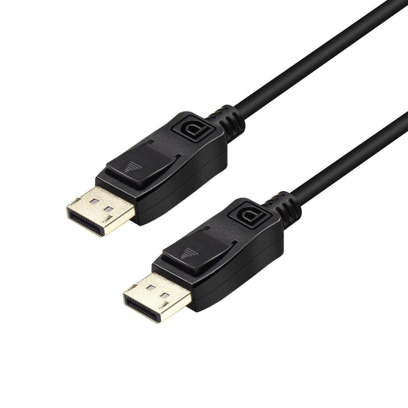 NÖRDIC 1m Displayport till Displayport kabel ver 1.4 UHD 8K i 60Hz 32,4Gbps 10-bit HDR dubbelskärmad ren koppar 99,99%