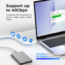 NÖRDIC 1m USB4 USB-C till C nylonflätad kabel PD3.1 med 240W snabbladdning 40G 8K60Hz 4K120Hz 5K60Hz 2x4K60Hz Emarker