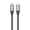 NÖRDIC 1m USB-C till C nylonflätad kabel snabbladdning med PD3.1 240W 48V 5A med Emarker