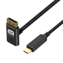 NÖRDIC 1m USB-C till DisplayPort 2.1 kabel 16K60Hz 8K120Hz 2K/4K240Hz 80Gbps Thunderbolt 5/4/3 till DisplayPort 2.1