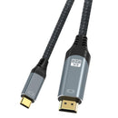 NÖRDIC 1m USBC till HDMI 4K 60Hz nylonflätad kabel space grey stöd för HDCP1.4 och 2.2