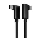 NÖRDIC 1m Vinklad USB3.2 Gen2 SuperSpeed USB 10Gbps USB-C till C nylonflätad kabel med Power Delivery 100W, 4K60Hz video och Emarker