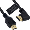 NÖRDIC 1m  vinklad HDMI 2.1 UHD 8K 60Hz 4K 120Hz 48Gbps Dynamic HDR eARC Game Mode VRR Dolby ATMOS guldpläterad