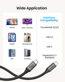 NÖRDIC 1m vinklad USB4 V2.0 120G 16K 240W kompatibel med Thunderbolt