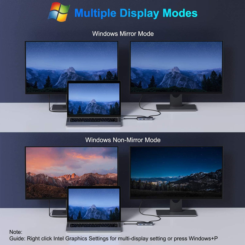 NÖRDIC 1 till 6 USB-C dockningsstation 1xHDMI 8K60Hz 4K120Hz 2xUSB-C 10G 1xUSB-A 10G 1xRJ45100W PD3.0 Macbook M1 M2 Thunderbolt 3 4 USB4