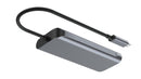 NÖRDIC 1 till 6 USB-C dockningsstation 1xHDMI 8K60Hz 4K120Hz 2xUSB-C 10G 1xUSB-A 10G 1xRJ45100W PD3.0 Macbook M1 M2 Thunderbolt 3 4 USB4