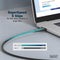 NÖRDIC 20m Aktiv USB 3.0 C till C-kabel, 5Gbps Super Speed USB-kabel