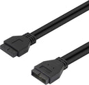 NÖRDIC 20 pin USB header förlängningskabel hane till hona 25cm