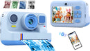 NÖRDIC 2,4" HD Instant-kamera, Mini kamera med fotoutskrift/videoinspelning, kompatibel app, Blå