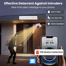 NÖRDIC 2K Övervakningskamera 2,4/5G Trådlös Utomhus, Molnlagring, Vattentät, Nattseende