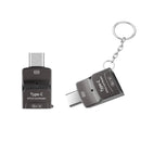 NÖRDIC 2 i 1 OTG USB3.1 A adapter to USB-C med kortläsare 2TB TF/Micro SD/Micro SDHC/Micro SDXC UHS-I