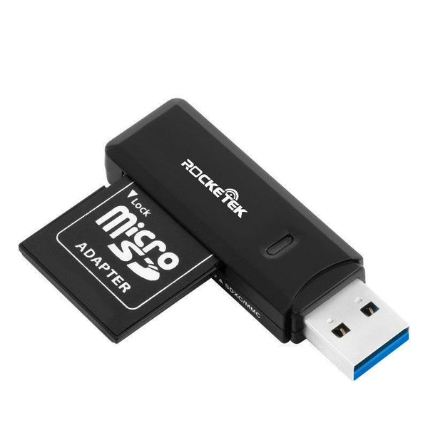 NÖRDIC 2i1 USB3.0 kortläsare SD/MMC och MicroSD/TF 2TB 5Gbps UHS-I