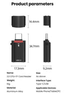 NÖRDIC 2 i 1 USB-C TF-kortläsare och OTG USB-A 3.1 adapter