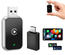 NÖRDIC 2-i-1 trådlös Android CarPlay-dongel, med USB-C-adapter, Plug & Play, WiFi 5,8 GHz, stöder iOS 10+ och Android 11+