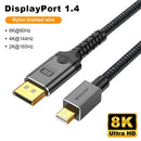 NÖRDIC 2m Mini DisplayPort till DisplayPort-kabel 8K@60Hz 4K@240Hz 32.4Gbps