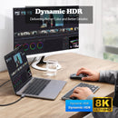 NÖRDIC 2m Mini DisplayPort till DisplayPort-kabel 8K@60Hz 4K@240Hz 32.4Gbps