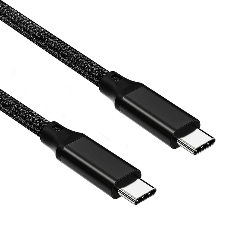 NÖRDIC 2m USB3.2 Gen2 SuperSpeed USB 10Gbps USB-C till C nylonflätad kabel med Power Delivery 100W, 4K60Hz video och Emarker