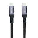 NÖRDIC 2m USB3.2 Gen2 SuperSpeed USB 10Gbps USB-C till C nylonflätad kabel med Power Delivery 100W, 4K60Hz video och Emarker