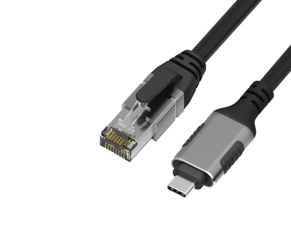 NÖRDIC 2m USB-C 3.1 till RJ45 1Gbps LAN Windows, MacOS, Linux, ChromeOS