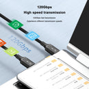 NÖRDIC 2m vinklad USB4 V2.0 120G 16K 240W kompatibel med Thunderbolt 5/4/3