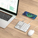 NÖRDIC USB-C Numerisk knappsats med kabel, 34 tangenter, 2×USB-A + 1×USB-C för laddning