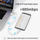 NÖRDIC 3m USB 2.0 USB-C till C kabel 2,4A 480Mbps 12W