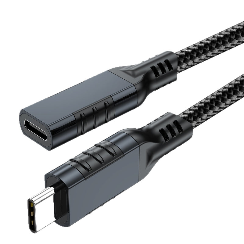 NÖRDIC 3m USB3.2 Gen2 20Gbps USB-C till C nylonflätad förlängningskabel med Power Delivery 240W 4K60Hz