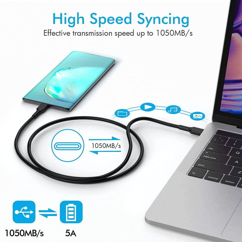 NÖRDIC 3m USB3.2 Gen2 SuperSpeed USB 10Gbps USB-C till C PVC kabel med Power Delivery 100W, 4K60Hz video och Emarker