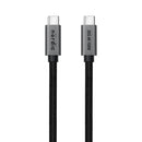 NÖRDIC 3m USB3.2 Gen2 SuperSpeed USB 20Gbps USB-C till C nylonflätad kabel med Power Delivery 100W, 4K60Hz video och Emarker