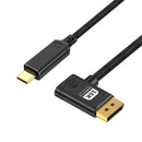 NÖRDIC 3m USB-C till DisplayPort 2.1 kabel 16K60Hz 8K120Hz 2K/4K240Hz 80Gbps Thunderbolt 5/4/3 till DisplayPort 2.1