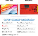 NÖRDIC 4,0" Touch Display Shield-modul, 480x320 TFT LCD-panel, SPI-seriell ST7796S med touch-penna, kompatibel med Arduino