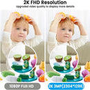 NÖRDIC 4G-Övervakningskamera, 2K QHD inomhuskamera, radarbaserad rörelsedetektering, kompatibel med SIM, utan WiFi krav