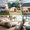 NÖRDIC 4G-Övervakningskamera, 2K QHD inomhuskamera, radarbaserad rörelsedetektering, kompatibel med SIM, utan WiFi krav