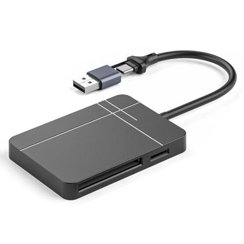 NÖRDIC USB-A 3.1, USB-C Kortläsare 4 Slot CF, SD 4.0, MicroSD 4.0, MS UHS-II