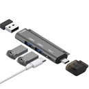 NÖRDIC 4 portars USB-C Hubb 2xUSB-A 2.0, 1xUSB-A 3.1, 1xUSB-C PD10W