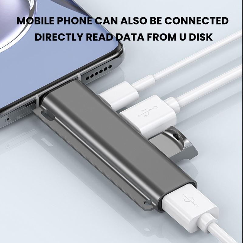 NÖRDIC 4 portars USB-C Hubb 2xUSB-A 2.0, 1xUSB-A 3.1, 1xUSB-C PD10W