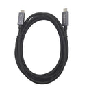 NÖRDIC 50cm Thunderbolt 4 USB-C kabel 40Gbps 100W laddning 8K video kompatibel med USB 4 och Thunderbolt 3