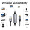NÖRDIC 5m Aktiv USB 3.0 A till C Kabel, 5Gbps Super Speed USB-kabel Kompatibel med VR, Kamera, Dockningsstation och mer