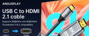 NÖRDIC 5m kabel USB-C till HDMI 2.1 8K30Hz 4K120Hz 48Gbps HDR kompatibel med Thunderbolt 3 och 4