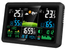 NÖRDIC 7,5" LCD Trådlös Väderstation Hygrometer Termometer Månfaser Barometer RCC Radiokontrollerad Väckarklocka Soltid