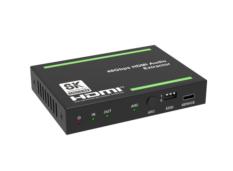 NÖRDIC 8K HDMI 2.1 ARC Extraktor - SPDIF + 3.5mm extrahering, HDMI CEC Dolby Digital/DTS, Atmos, Dolby Vision, HDR10+