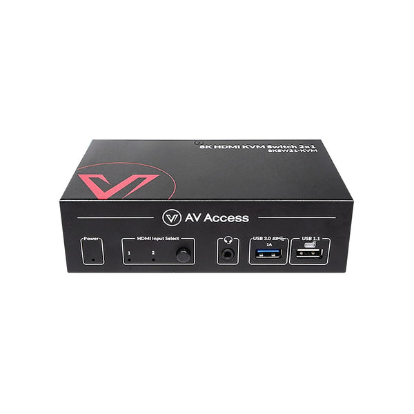 AV Access HDMI 2.1 KVM Switch 2 datorer 1 bildskärm, 8K60Hz, 5x USB-A