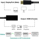 NÖRDIC Adapter Displayport 1.2 hane till HDMI hona 4K 30Hz svart