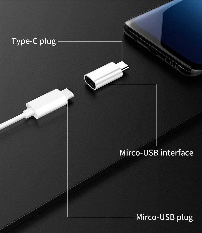 NÖRDIC Adapter Micro USB hona till USB C hane metal svart